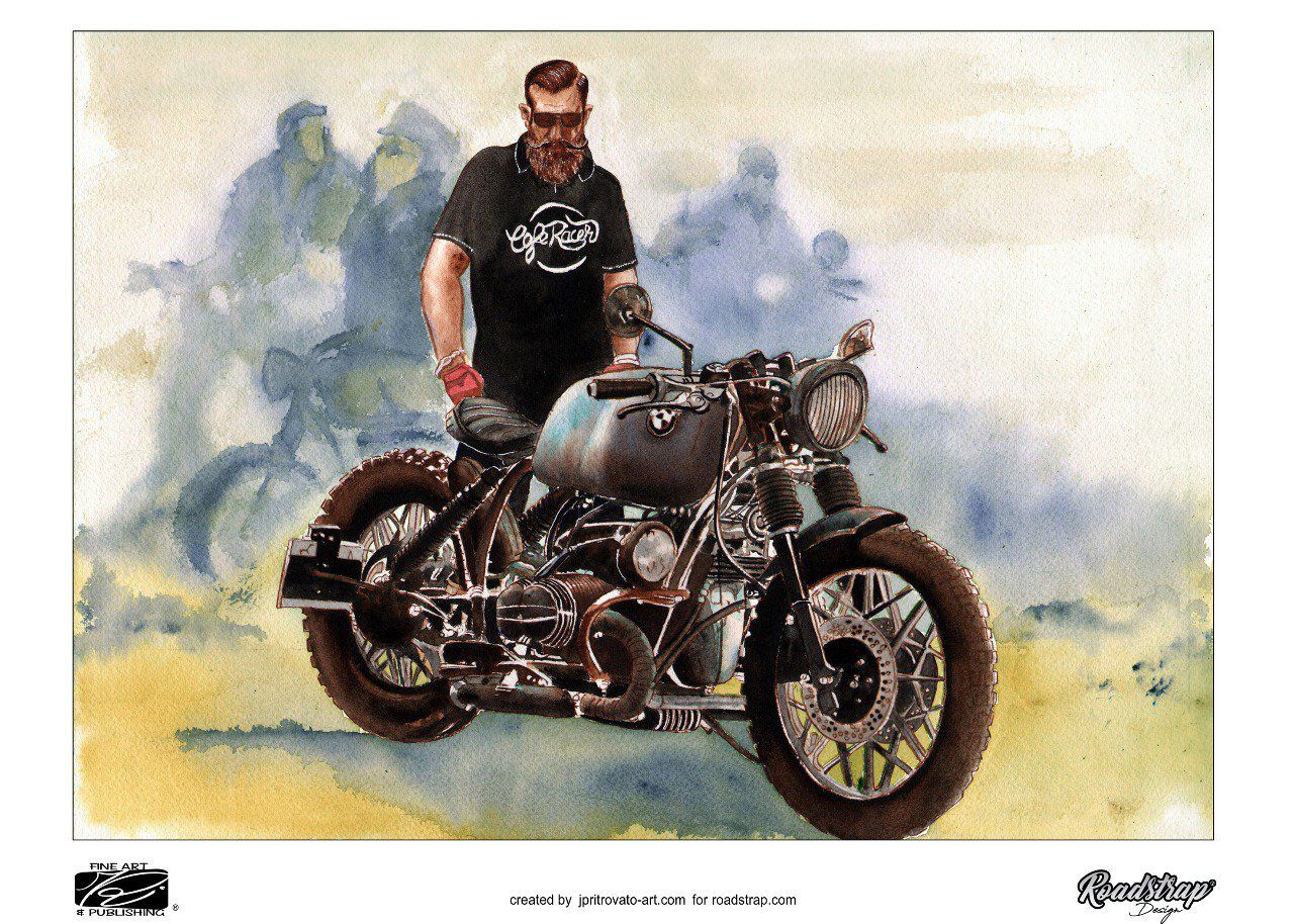 Poster Biker Cafe Racer - Jpritrovato-art