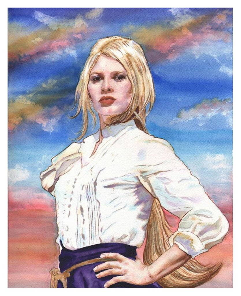 Brigitte Bardot - Watercolour on Arches paper -   12' X 16' (31cm X 41cm)