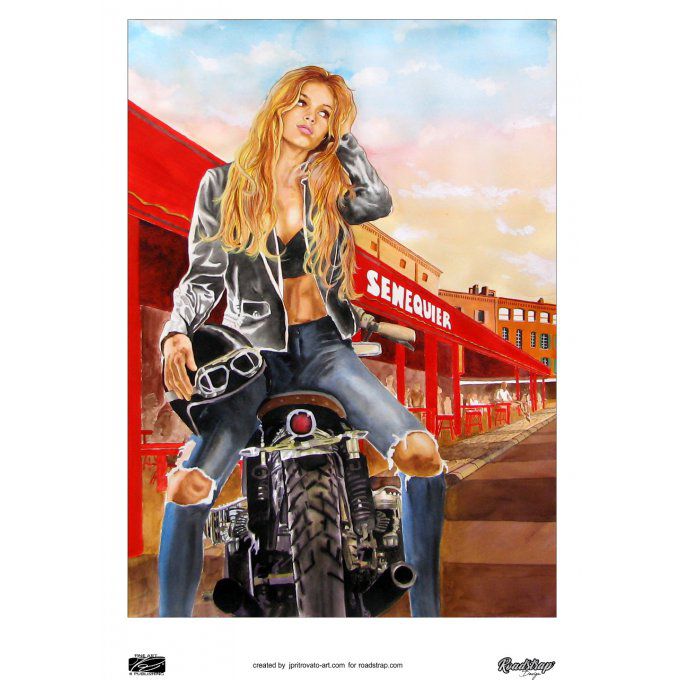 Poster Biker Saint Tropez 